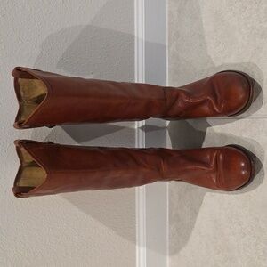 Frye Melissa Button Tall Leather Boots, Cognac Brown